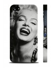 Чехол QCase Monroe smile для iPhone 5 | 5S (пластиковый чехол, защитная пленка, заставка)