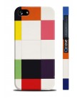Чехол  Big squares для iPhone 5 | 5S (пластиковый чехол, защитная пленка, заставка)