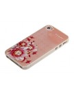 Чехол Розовые цветы на розовом фоне для iPhone 4s | 4
