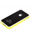 Бампер для iPhone 4s | iPhone 4 белый с желтой полосой