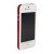 Бампер для iPhone 4s | iPhone 4 белый с красной полосой