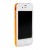 Бампер для iPhone 4s |  iPhone 4 белый с оранжевой полосой