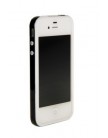 Бампер для iPhone 4s |  iPhone 4 белый с черной полосой