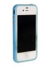 Бампер для iPhone 4s | iPhone 4 голубой с синей полосой
