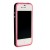 Бампер для iPhone 4s | iPhone 4 розовый с черной полосой