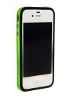 Бампер для iPhone 4s | iPhone 4 черный с зеленой полосой