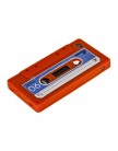 Чехол силиконовый для iPhone  4 | 4S кассета оранжевый