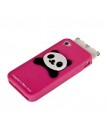 Чехол силиконовый для iPhone 4 | 4S панды розовый