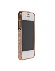 Бампер металлический для iPhone 4s | iPhone 4 со стразами бронзовый