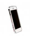 Бампер металлический Newsh для iPhone 5 | 5S  со стразами розовыми
