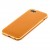 Чехол силиконовый TPU для iPhone 5 оранжевый с двумя белыми полосами в упаковке