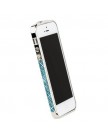 Бампер металлический Newsh для iPhone 5 | 5S со стразами бирюзовыми
