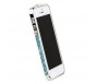 Бампер металлический Newsh для iPhone 5 | 5S со стразами бирюзовыми