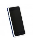 Бампер для iPhone 5 белый с синей полосой