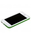 Бампер для iPhone 5 белый с зеленой полосой