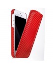 Чехол Melkco для iPhone 5 Leather Case Jacka Type (Carbon Fiber Pattern - Red)