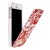 Чехол откидной Fashion Цветы красные крупные на белом фоне для iPhone 5