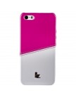 Накладка Jisoncase для iPhone 5 | 5S двухцветная белая | розовая JS-IP5-005