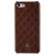 Накладка Jisoncase для iPhone 5 | 5S натуральная кожа со стеганным узором коричневая JS-IP5-001D