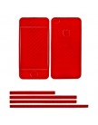 Наклейка карбон для iPhone 4s красная на переднюю, заднюю и боковые части