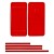Наклейка карбон для iPhone 4s красная на переднюю, заднюю и боковые части