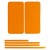 Наклейка карбон для iPhone 4s | 4 оранжевая на переднюю, заднюю и боковые части