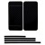 Наклейка карбон для iPhone 4s | iPhone 4 черная на переднюю, заднюю и боковые части