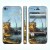 Виниловая наклейка для iPhone 4|4S Buildings and Figures near a River with Shipping