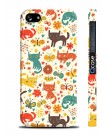 Чехол QCase для iPhone 5 | 5S Cats / Кошки (пластиковый чехол, защитная пленка, заставка)