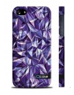 Чехол QCase для iPhone 5 | 5S E.Mamaeva (Violet Diamonds) (пластиковый чехол, защитная пленка, заставка)