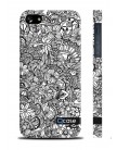 Чехол QCase для iPhone 5 | 5S Flowers pattern (пластиковый чехол, защитная пленка, заставка)