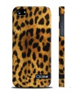 Чехол QCase для iPhone 5 | 5S Leopard / Леопард (пластиковый чехол, защитная пленка, заставка)