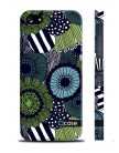Чехол QCase для iPhone 5 | 5S Marimekko Green (пластиковый чехол, защитная пленка, заставка)