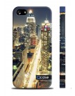 Чехол QCase для iPhone 5 | 5S Night City / Ночной город (пластиковый чехол, защитная пленка, заставка)
