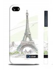 Чехол QCase для iPhone 5 | 5S Paris / Париж (пластиковый чехол, защитная пленка, заставка)