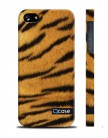 Чехол QCase для iPhone 5 | 5S Tiger Skin Тигр (пластиковый чехол, защитная пленка, заставка)