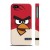 Чехол QCase для iPhone 4 | 4S Angry Bird Red (пластиковый чехол, защитная пленка, заставка)