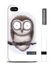Чехол QCase для iPhone 4 | 4S E. Mamaeva (Owl) (пластиковый чехол, защитная пленка, заставка)