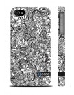 Чехол QCase для iPhone 4 | 4S Flowers pattern (пластиковый чехол, защитная пленка, заставка)