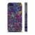 Чехол QCase для iPhone 4 | 4S Flowers Violet (пластиковый чехол, защитная пленка, заставка)