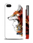 Чехол QCase для iPhone 4 | 4S Fox / Лиса (пластиковый чехол, защитная пленка, заставка)
