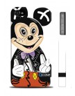 Чехол QCase для iPhone 4 | 4S K.Kazantsev - Mickey Punk / Микки Маус (пластиковый чехол, защитная пленка, заставка)