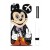 Чехол QCase для iPhone 4 | 4S K.Kazantsev - Mickey Punk / Микки Маус (пластиковый чехол, защитная пленка, заставка)