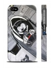 Чехол QCase для iPhone 4 | 4S K.Kazantsev - Mickey Rocket / Микки Маус (пластиковый чехол, защитная пленка, заставка)