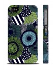 Чехол QCase для iPhone 4 | 4S Marimekko Green (пластиковый чехол, защитная пленка, заставка)