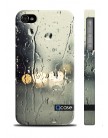 Чехол QCase для iPhone 4 | 4S Rain / Дождь (пластиковый чехол, защитная пленка, заставка)