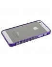 Бампер пластиковый для iPhone 5 со стразами фиолетовый