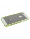 Бампер пластиковый для iPhone 5 со стразами зеленый