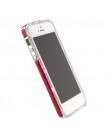 Бампер металлический Newsh NEW для iPhone 5 со стразами красный