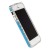 Бампер металлический Newsh NEW для iPhone 5 со стразами голубой